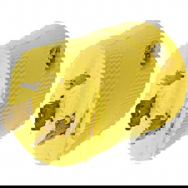 Locking Inlet: Plug, Industrial, L5-20P, 125V, Yellow
